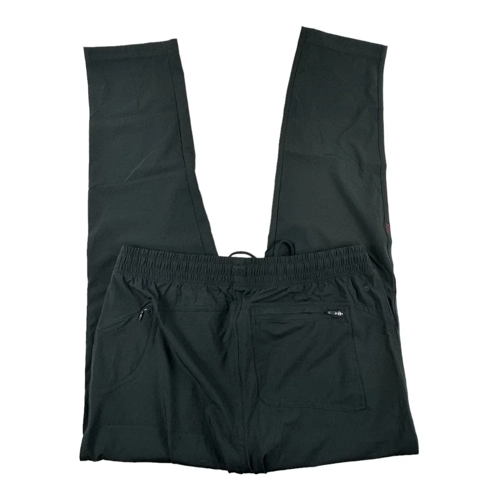 Rhone Black Mens Lightweight Drawstring Performance Pant Track Joggers L
